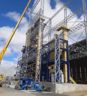 Instalación de grúas.